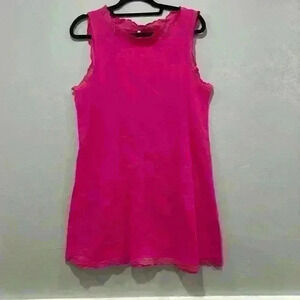 Hot pink scallop Amazon cover up short dress size large
